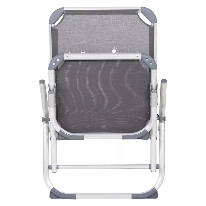 ΚΑΡΕΚΛΑΚΙ ΠΑΡΑΛΙΑΣ ΑΛΟΥΜINIOY ΒΑΡ.ΤΥΠΟΥ ΨΗΛΗ ΠΛΑΤΗ ALMIRA HM5053.10 ΓΚΡΙ 55x71x66Υεκ