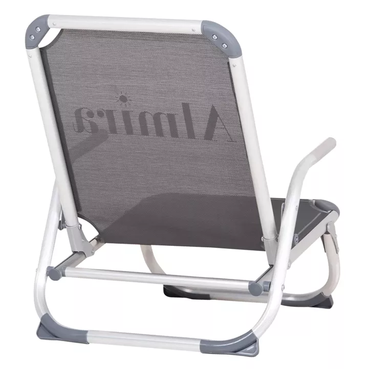 ΚΑΡΕΚΛΑΚΙ ΠΑΡΑΛΙΑΣ ΑΛΟΥΜINIOY ΒΑΡ.ΤΥΠΟΥ ΨΗΛΗ ΠΛΑΤΗ ALMIRA HM5053.10 ΓΚΡΙ 55x71x66Υεκ