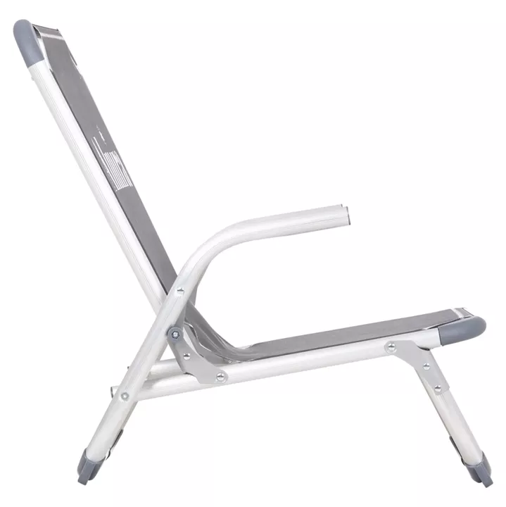 ΚΑΡΕΚΛΑΚΙ ΠΑΡΑΛΙΑΣ ΑΛΟΥΜINIOY ΒΑΡ.ΤΥΠΟΥ ΨΗΛΗ ΠΛΑΤΗ ALMIRA HM5053.10 ΓΚΡΙ 55x71x66Υεκ