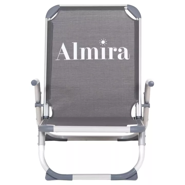 ΚΑΡΕΚΛΑΚΙ ΠΑΡΑΛΙΑΣ ΑΛΟΥΜINIOY ΒΑΡ.ΤΥΠΟΥ ΨΗΛΗ ΠΛΑΤΗ ALMIRA HM5053.10 ΓΚΡΙ 55x71x66Υεκ