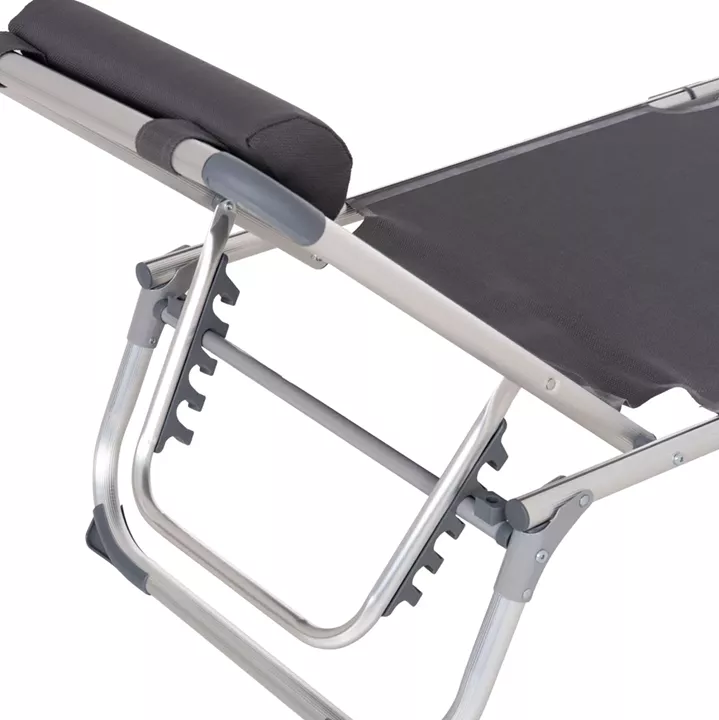 ΞΑΠΛΩΣΤΡΑ ΠΑΡΑΛΙΑΣ ΑΛΟΥΜΙΝΙΟΥ ΒΑΡ.ΤΥΠΟΥ ALMIRA HM5054.10 ΓΚΡΙ TEXTILENE 187x59x78Υεκ