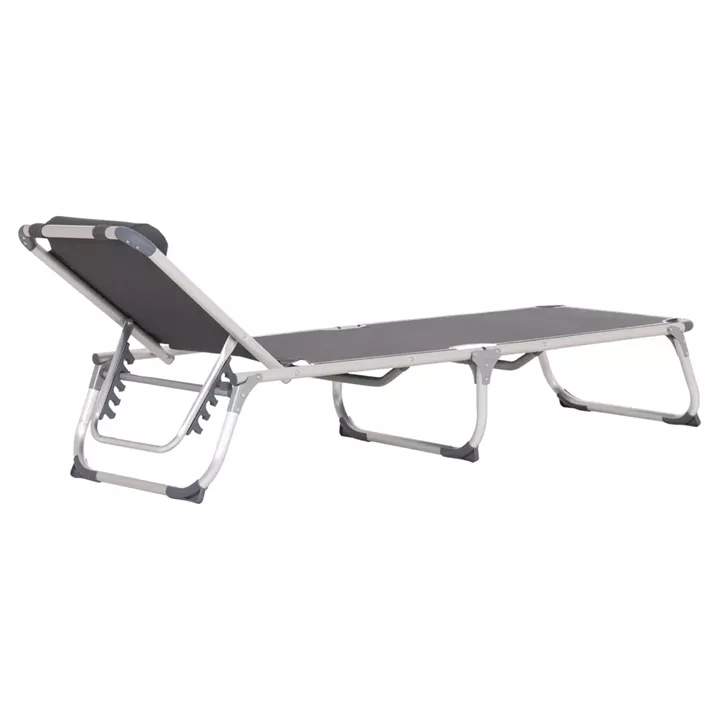 ΞΑΠΛΩΣΤΡΑ ΠΑΡΑΛΙΑΣ ΑΛΟΥΜΙΝΙΟΥ ΒΑΡ.ΤΥΠΟΥ ALMIRA HM5054.10 ΓΚΡΙ TEXTILENE 187x59x78Υεκ