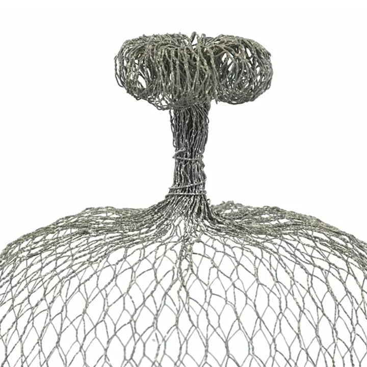 Artekko Cloche Γκρι Μεταλλικά Διακοσμητικά Φανάρια με Σύρμα (33x33x90)cm 2pcs