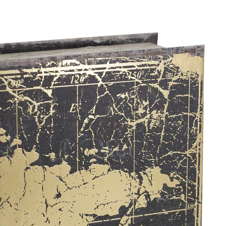 Artekko Book Διακοσμητικά Βιβλία MDF με Αποθηκευτικό Χώρο σε Μαύρο με Χρυσό (22x7x33)cm 3pcs