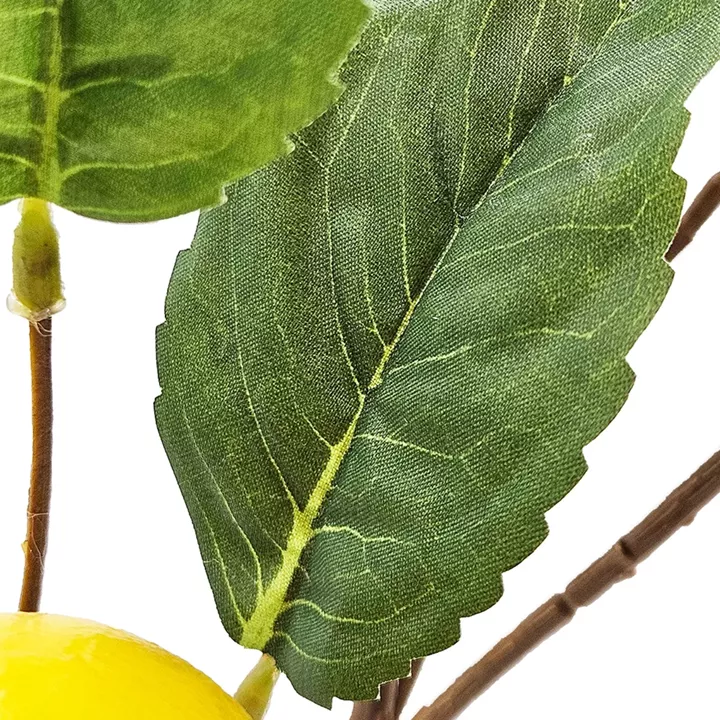 Artekko Faux Lemon Πράσινο Πλαστικό Τεχνητό Κλαδί Λεμονιάς (26x13x85)cm