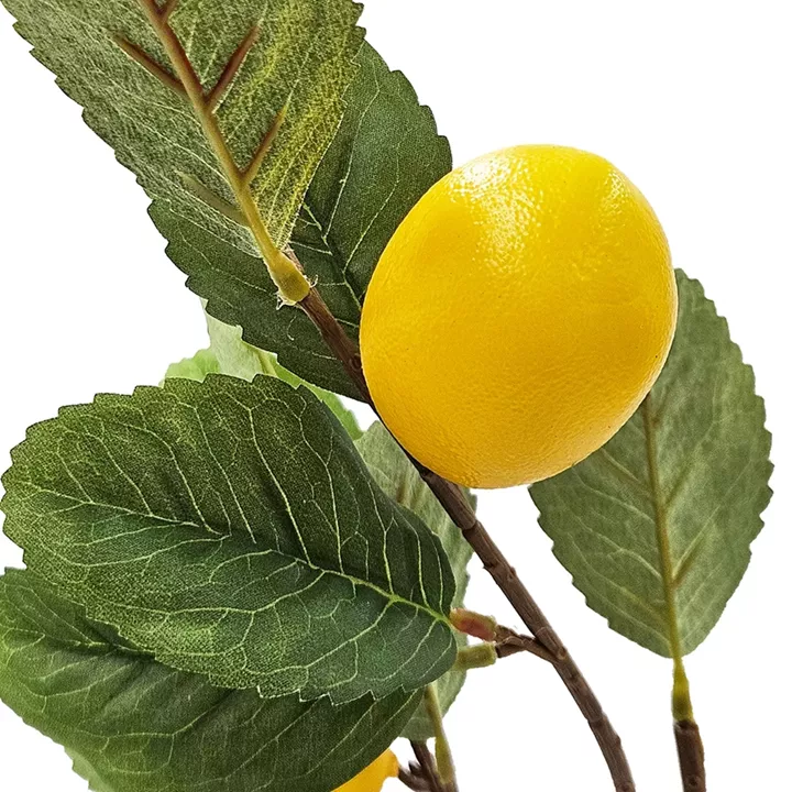 Artekko Faux Lemon Πράσινο Πλαστικό Τεχνητό Κλαδί Λεμονιάς (26x13x85)cm