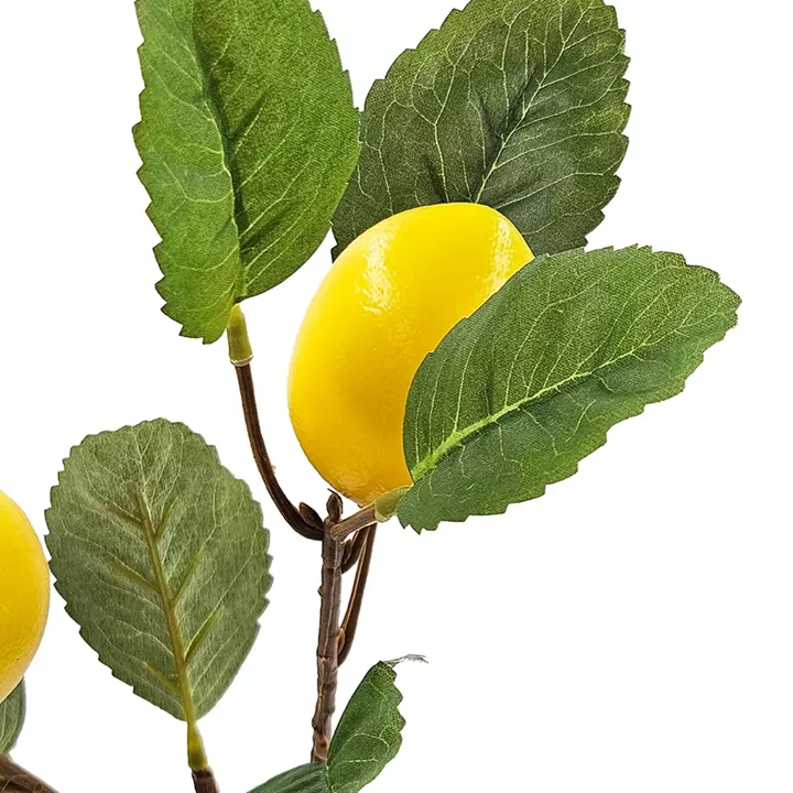 Artekko Faux Lemon Πράσινο Πλαστικό Τεχνητό Κλαδί Λεμονιάς (26x13x85)cm