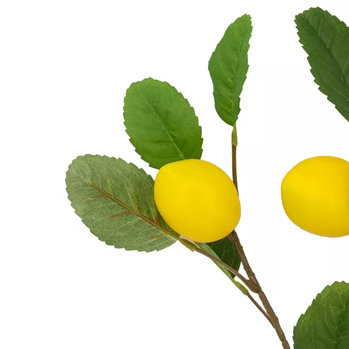 Artekko Faux Lemon Πράσινο Πλαστικό Τεχνητό Κλαδί Λεμονιάς (26x13x85)cm