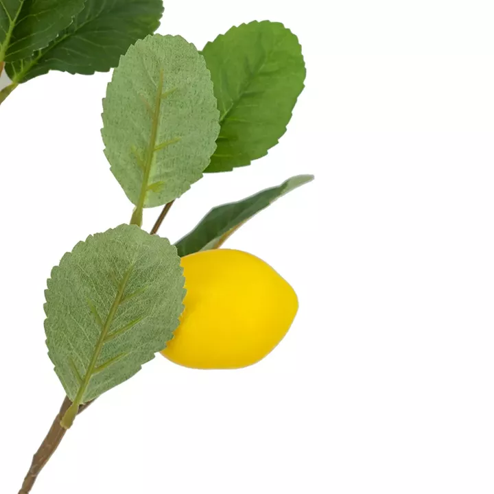 Artekko Faux Lemon Πράσινο Πλαστικό Τεχνητό Κλαδί Λεμονιάς (26x13x85)cm