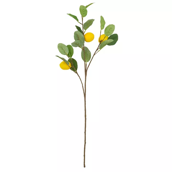 Artekko Faux Lemon Πράσινο Πλαστικό Τεχνητό Κλαδί Λεμονιάς (26x13x85)cm