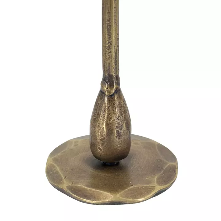 Artekko Solis Χρυσά Μεταλλικά Κηροπήγια (7.6x7.6x25.4)cm (7.6x7.6x20.3)cm 2pcs