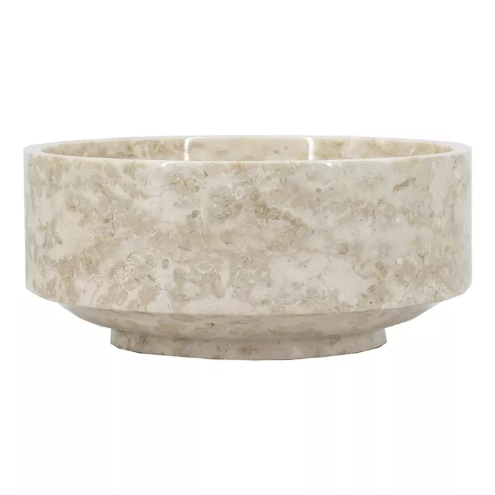 Artekko Marble Μπεζ Μαρμάρινο Μπολ (24x24x11)cm
