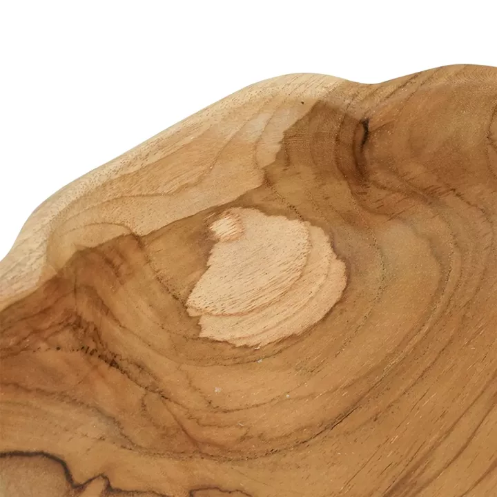 Artekko Woody Διακοσμητικό Μπολ από Ξύλο Teak (30x30x6)cm