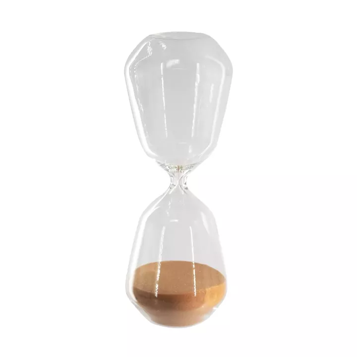 Artekko Hourglass Γυάλινη Κλεψύδρα με Πορτοκαλί Άμμο (8.3x8.3x20.3)cm