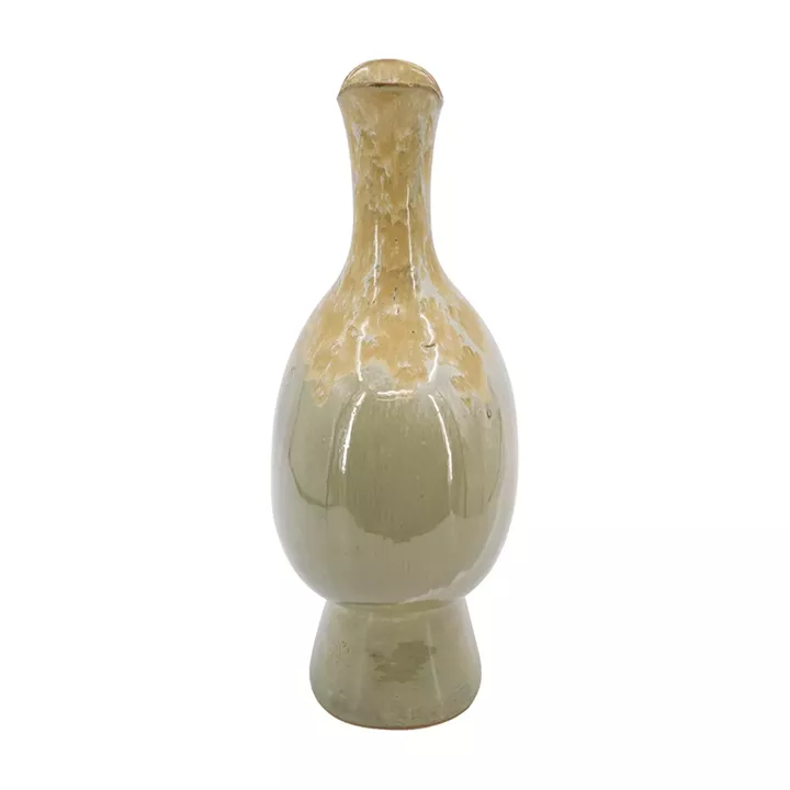 Artekko Glazed Πράσινο Κεραμικό Διακοσμητικό Βάζο (20.5x14x40.5)cm