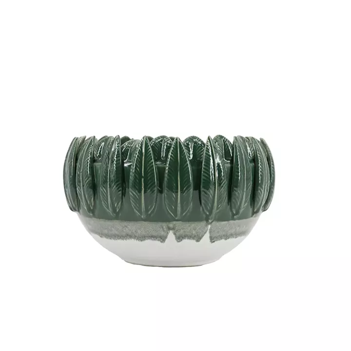 Artekko Glazed Πράσινο Κεραμικό Μπολ (27.5x27.5x18)cm