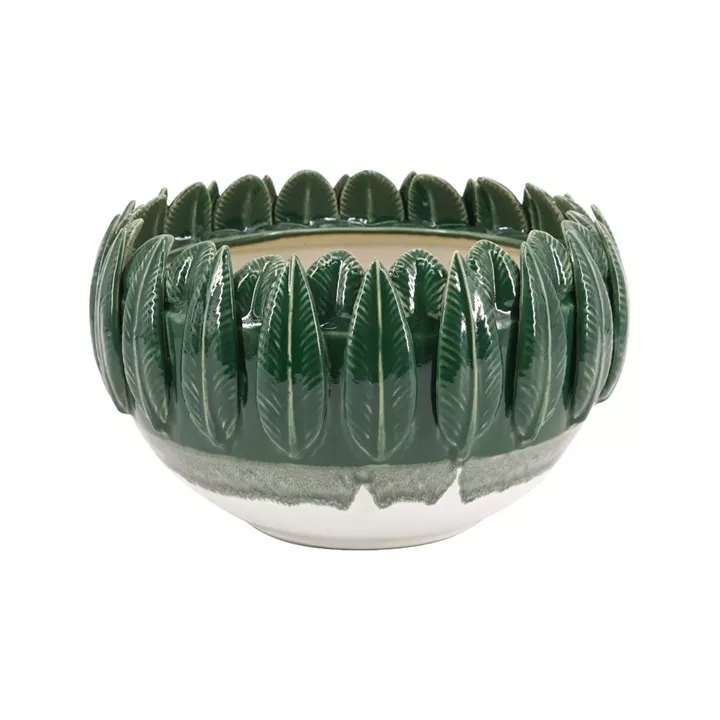 Artekko Glazed Πράσινο Κεραμικό Μπολ (27.5x27.5x18)cm