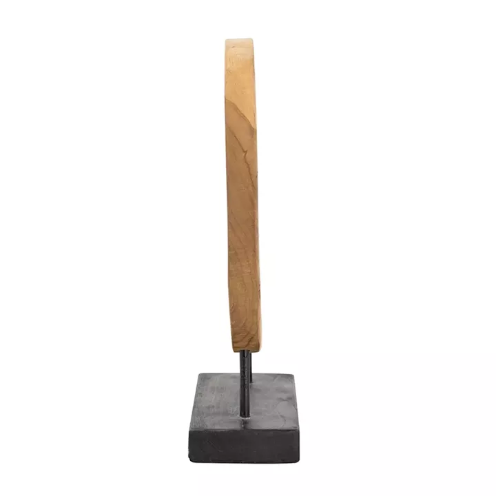 Artekko Woody Καφέ Διακοσμητικό Γλυπτό από Ξύλο Teak (35x12x45)cm