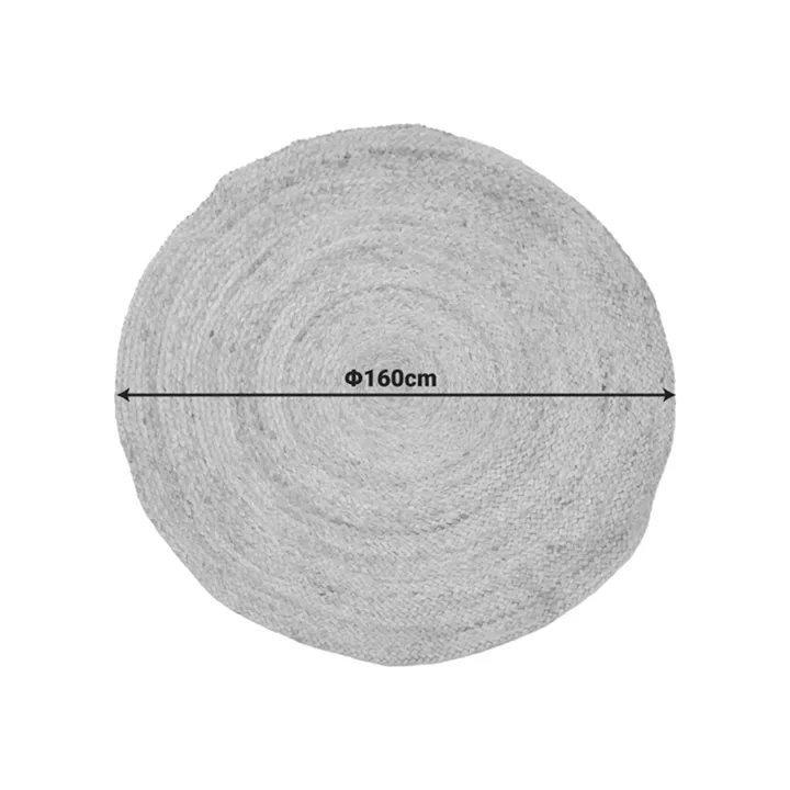 Solon pakoworld beige jute rug D160x1cm