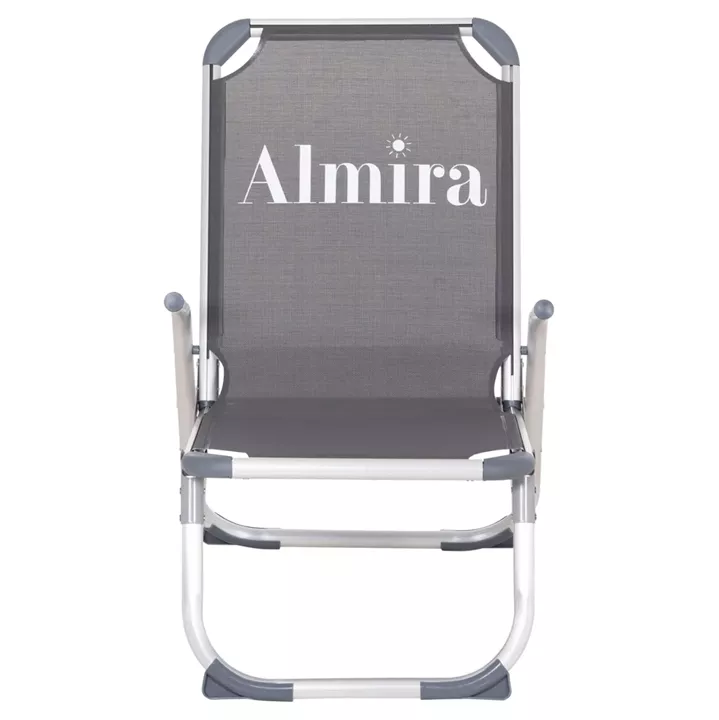 ΚΑΡΕΚΛΑΚΙ ΠΑΡΑΛΙΑΣ ΑΛΟΥΜΙΝΙΟΥ ΒΑΡ.ΤΥΠΟΥ ΥΠΕΡΥΨΩΜΕΝΟ ALMIRA HM6431.10 ΓΚΡΙ 53x68x80Υεκ