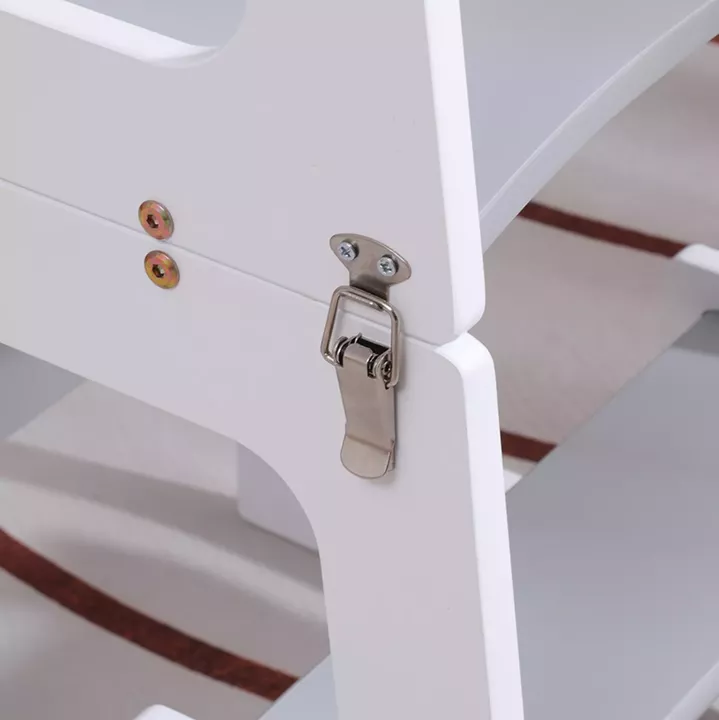 LEARNING TOWER WITH BLACKBOARD RICKI HM18345.03 PINE WOOD IN WHITE/GREY 37x40x84Hcm