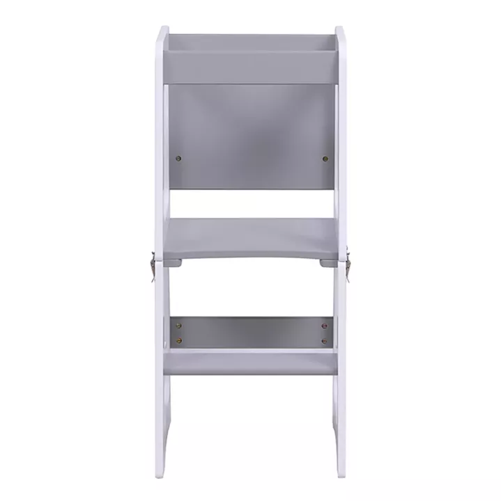 LEARNING TOWER WITH BLACKBOARD RICKI HM18345.03 PINE WOOD IN WHITE/GREY 37x40x84Hcm