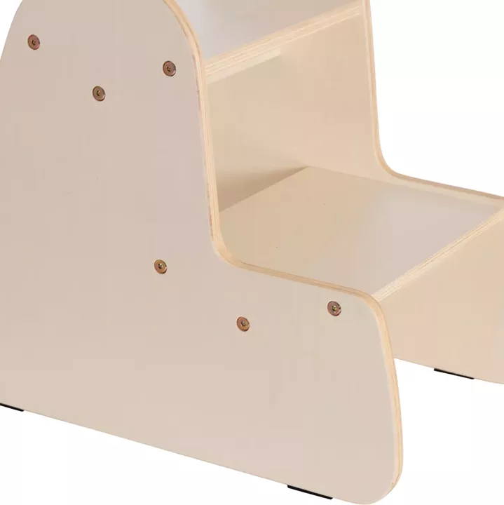 KIDS' STEP STOOL RICKI HM18340.01 MDF & PLYWOOD IN NATURAL 33x43.5x40.5Hcm.