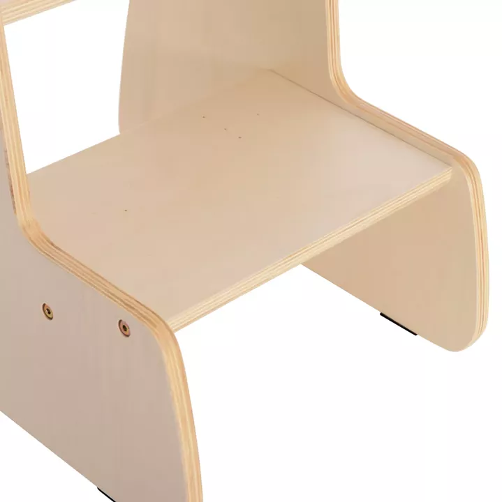 KIDS' STEP STOOL RICKI HM18340.01 MDF & PLYWOOD IN NATURAL 33x43.5x40.5Hcm.