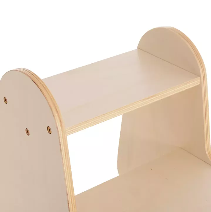 KIDS' STEP STOOL RICKI HM18340.01 MDF & PLYWOOD IN NATURAL 33x43.5x40.5Hcm.