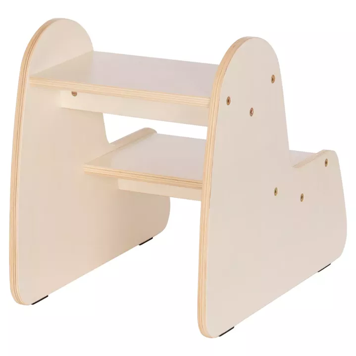KIDS' STEP STOOL RICKI HM18340.01 MDF & PLYWOOD IN NATURAL 33x43.5x40.5Hcm.