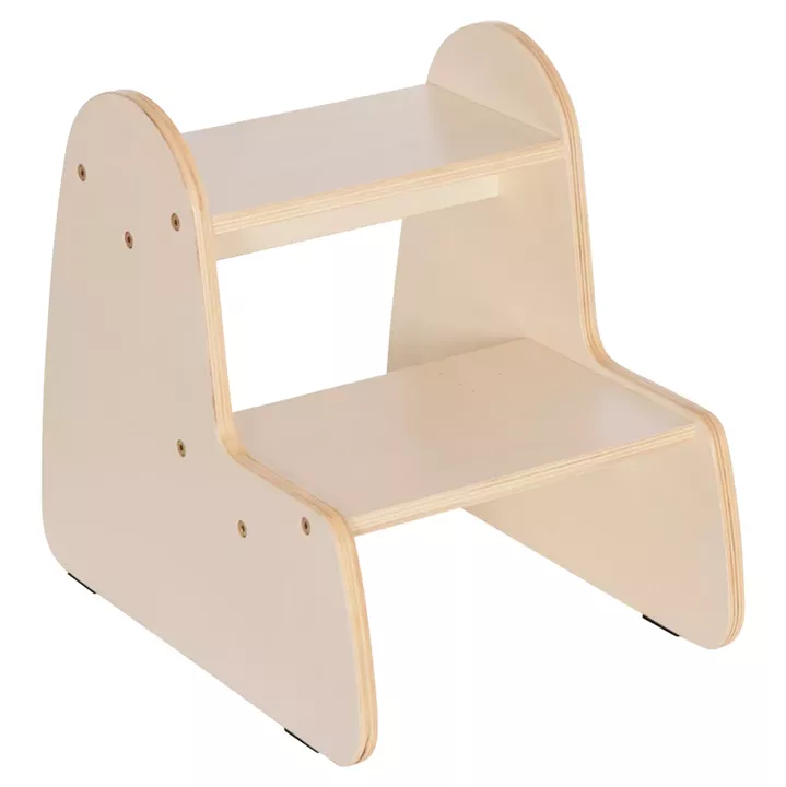 KIDS' STEP STOOL RICKI HM18340.01 MDF & PLYWOOD IN NATURAL 33x43.5x40.5Hcm.