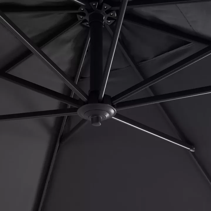 POOLSIDE UMBRELLA JAVANTE HM6623.01 GREY ALUMINUM & SHADE 2.7x2.7x2.7Hcm.