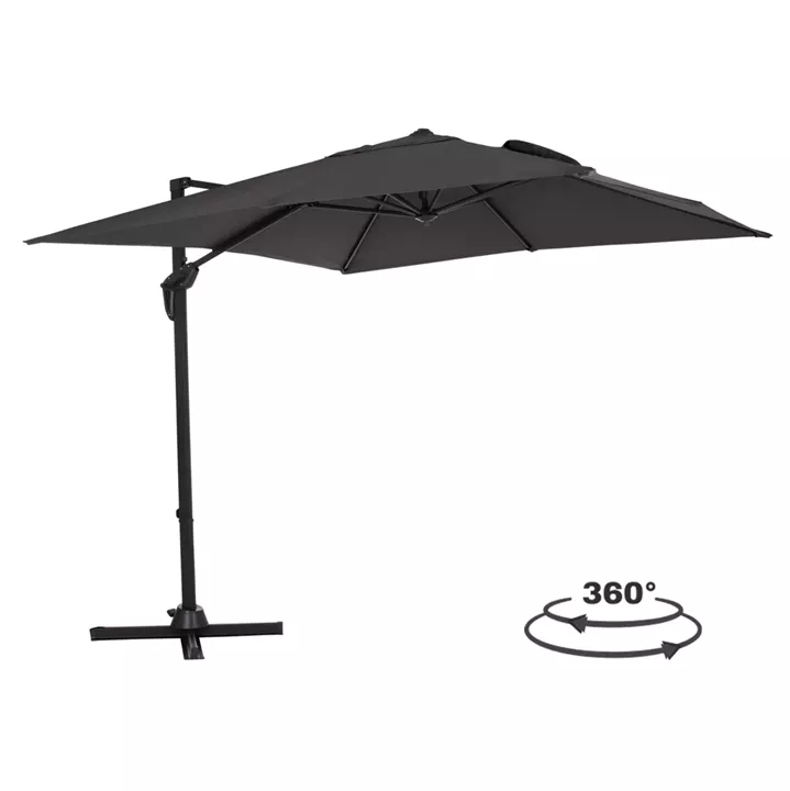 POOLSIDE UMBRELLA JAVANTE HM6623.01 GREY ALUMINUM & SHADE 2.7x2.7x2.7Hcm.