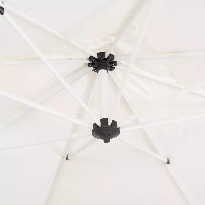 POOLSIDE UMBRELLA JAVANTE HM6623.02 WHITE ALUMINUM & SHADE 2.7x2.7x2.7Hcm.