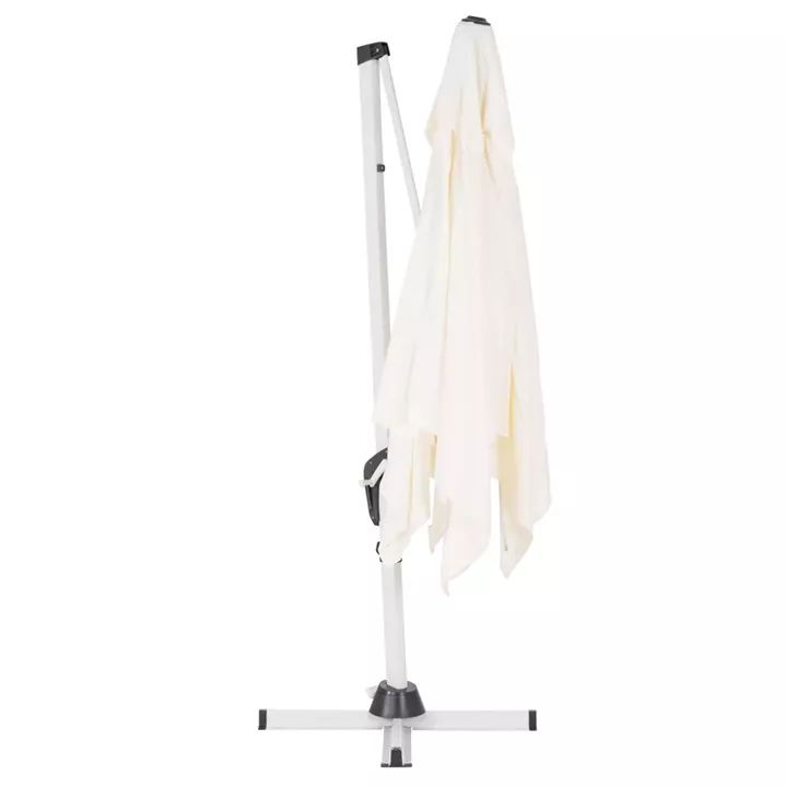 POOLSIDE UMBRELLA JAVANTE HM6623.02 WHITE ALUMINUM & SHADE 2.7x2.7x2.7Hcm.