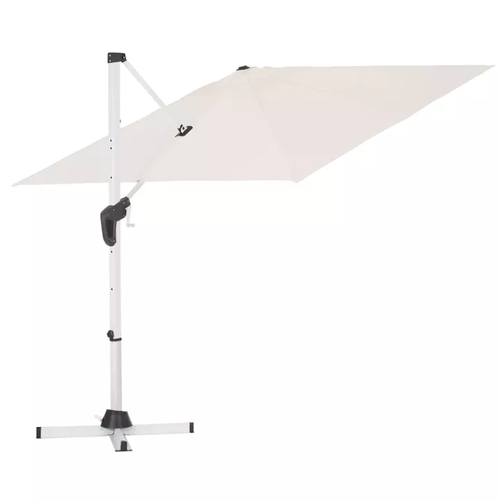 POOLSIDE UMBRELLA JAVANTE HM6623.02 WHITE ALUMINUM & SHADE 2.7x2.7x2.7Hcm.
