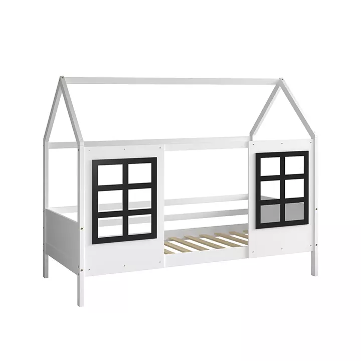 ΠΑΙΔΙΚΟ ΚΡΕΒΑΤΙ τ.MONTESSORI DOMER HM742.01 ΞΥΛΟ ΠΕΥΚΟΥ ΛΕΥΚΟ--ΓΙΑ 90x190εκ