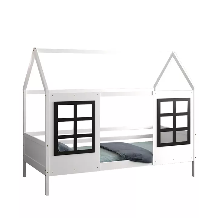 ΠΑΙΔΙΚΟ ΚΡΕΒΑΤΙ τ.MONTESSORI DOMER HM742.01 ΞΥΛΟ ΠΕΥΚΟΥ ΛΕΥΚΟ--ΓΙΑ 90x190εκ