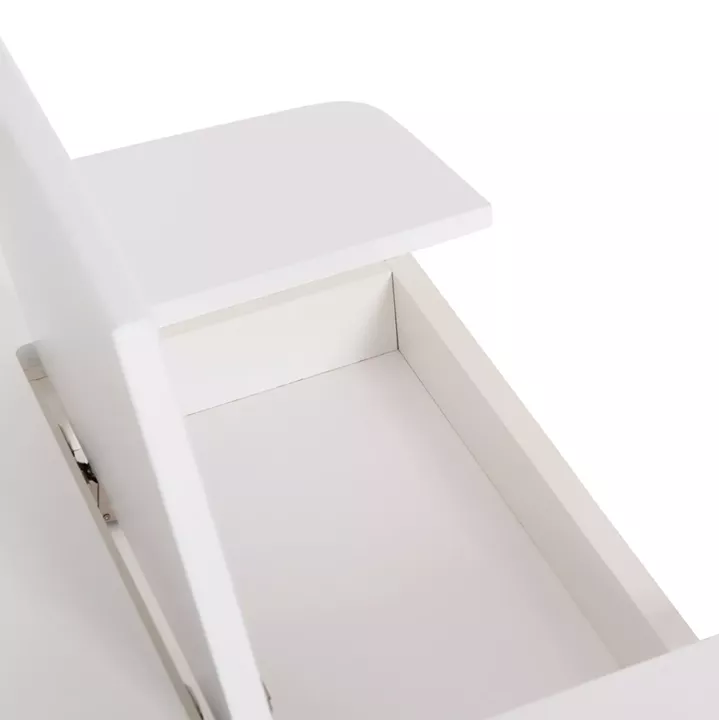 KIDS' TABLE WITH STORAGE SPACE RICKI HM18339.03 MDF & BIRCH WOOD IN WHITE 65x65x47Hcm.