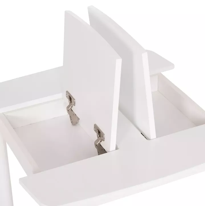 KIDS' TABLE WITH STORAGE SPACE RICKI HM18339.03 MDF & BIRCH WOOD IN WHITE 65x65x47Hcm.