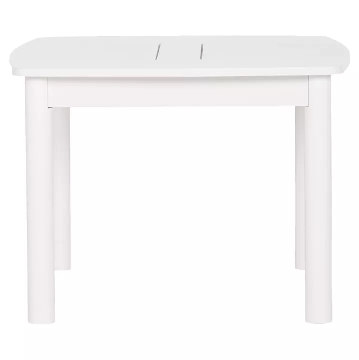 KIDS' TABLE WITH STORAGE SPACE RICKI HM18339.03 MDF & BIRCH WOOD IN WHITE 65x65x47Hcm.
