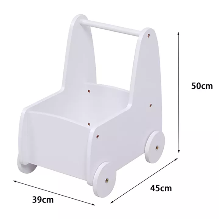 KIDS' STROLLER/CART RICKI HM18341.03 MDF & PLYWOOD IN WHITE 33x45x50Hcm.