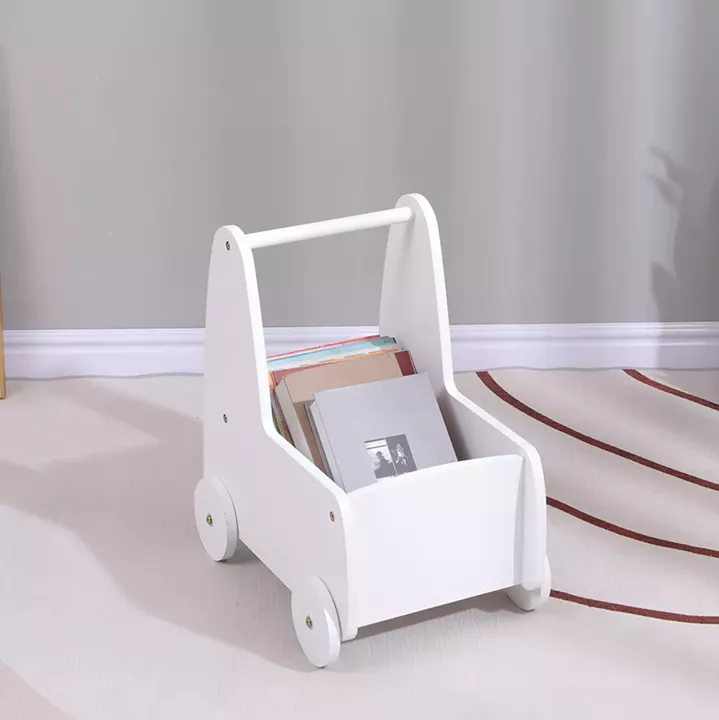 KIDS' STROLLER/CART RICKI HM18341.03 MDF & PLYWOOD IN WHITE 33x45x50Hcm.