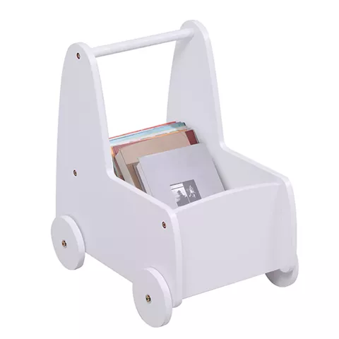 ΠΑΙΔΙΚΟ ΤΡΟΛΕΥ/ΚΑΡΟΤΣΑΚΙ RICKI HM18341.03 MDF & ΚΟΝΤΡΑΠΛΑΚΕ ΛΕΥΚΟ 33x45x50Υεκ