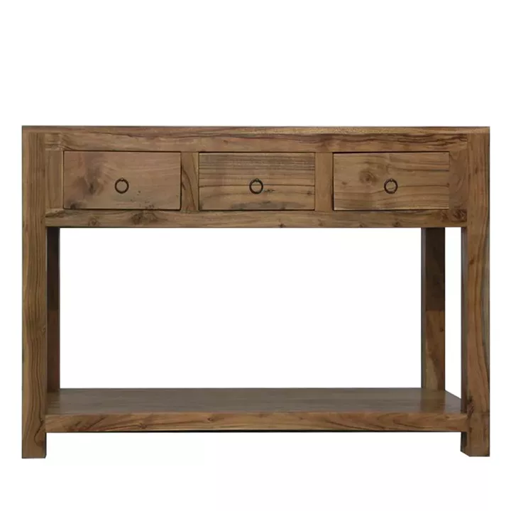 Artekko Attari Καφέ Κοσνσόλα από Ξύλο Teak (110x45x76.5)cm