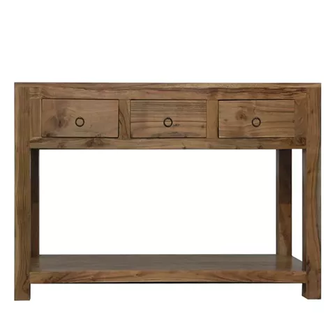 Artekko Attari Καφέ Κοσνσόλα από Ξύλο Teak (110x45x76.5)cm