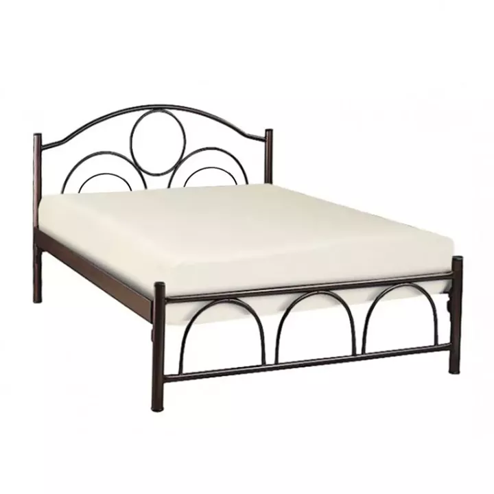 ΜΕΤΑΛΛIKO ΚΡΕΒΑΤΙ ΚΥΚΛΟΣ 150x200x90Yεκ. ΚΑΦΕ HM10366.01