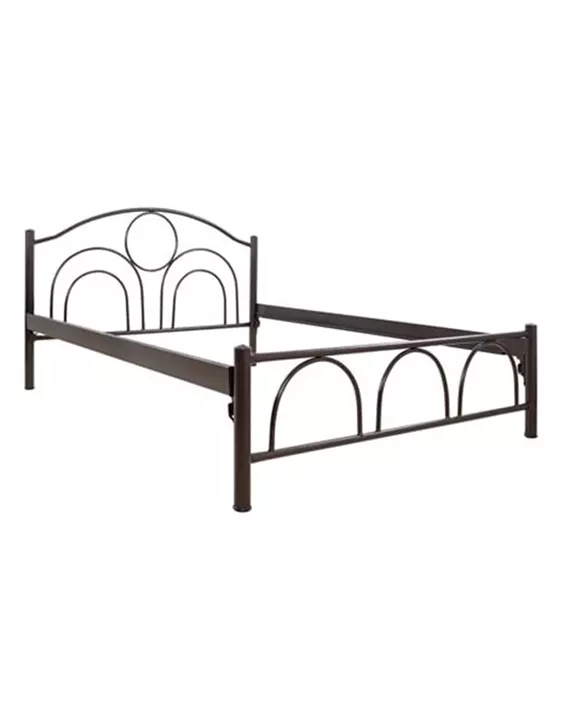 ΜΕΤΑΛΛΙΚΟ ΔΙΠΛΟ ΚΡΕΒΑΤΙ ΚΥΚΛΟΣ 160x200x90Yεκ. HM766 ΣΦΥΡHΛΑΤΟ ΚΑΦΕ