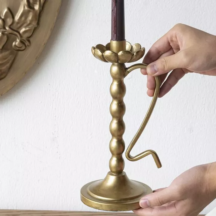 Artekko Solis Χρυσό Μεταλλικό Κηροπήγιο (13.5x11x24.5)cm