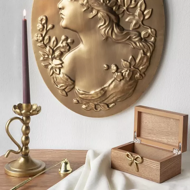 Artekko Solis Χρυσό Μεταλλικό Κηροπήγιο (12.5x11x18.5)cm